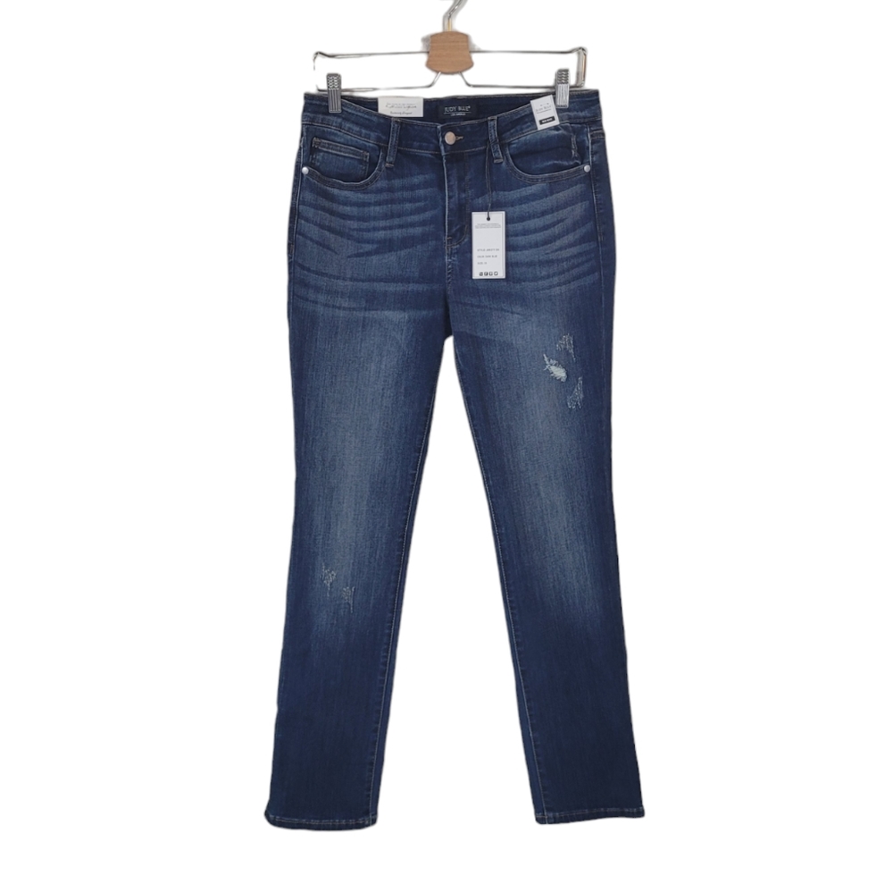 JUDY BLUE Mid Rise Straight Fit Distressed Jeans Size 31